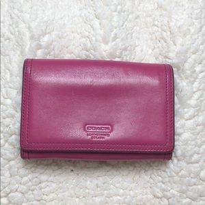 Pink Leather Coach Wallet